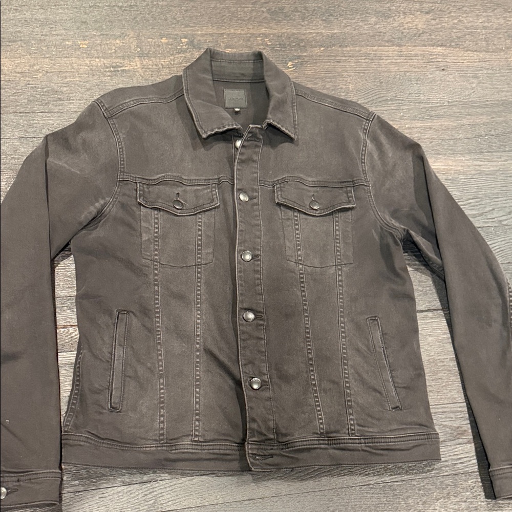 Joe's Jeans Black Slightly Distressed Denim Jacket
